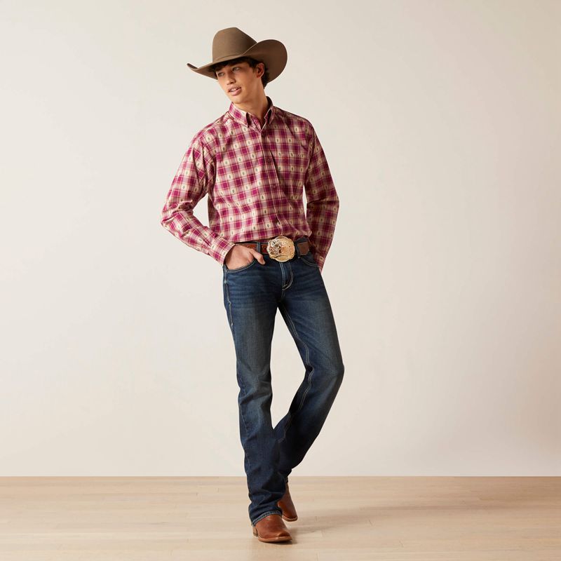 Ariat Pro Series Seamus Classic Fit Shirt Terra Rouge Polska | PVQREH-317