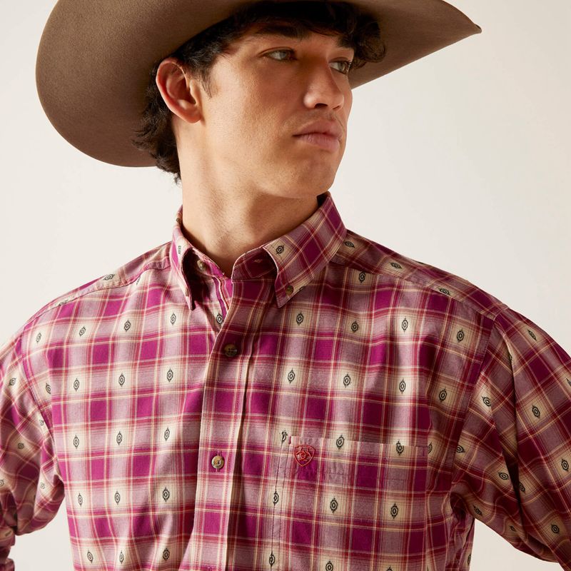 Ariat Pro Series Seamus Classic Fit Shirt Terra Rouge Polska | PVQREH-317