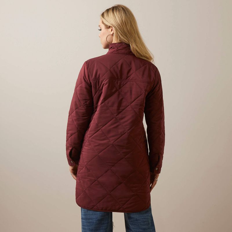 Ariat Quilted Jacket Tawny Port Polska | HDFOUL-235