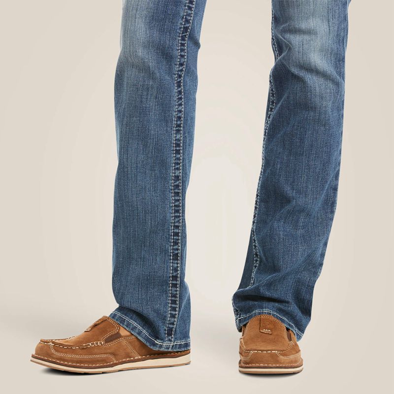 Ariat R.E.A.L. Straight Leg Jean Rainstorm Polska | ETNAMR-294