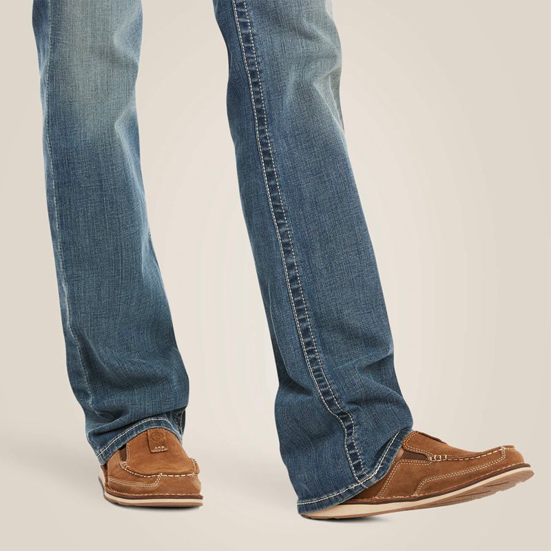 Ariat R.E.A.L. Straight Leg Jean Rainstorm Polska | ETNAMR-294