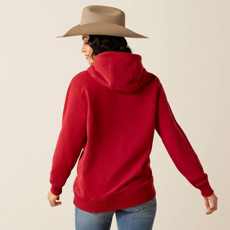 Ariat Ranch Goods Hoodie Czerwone Polska | IYEWLA-983