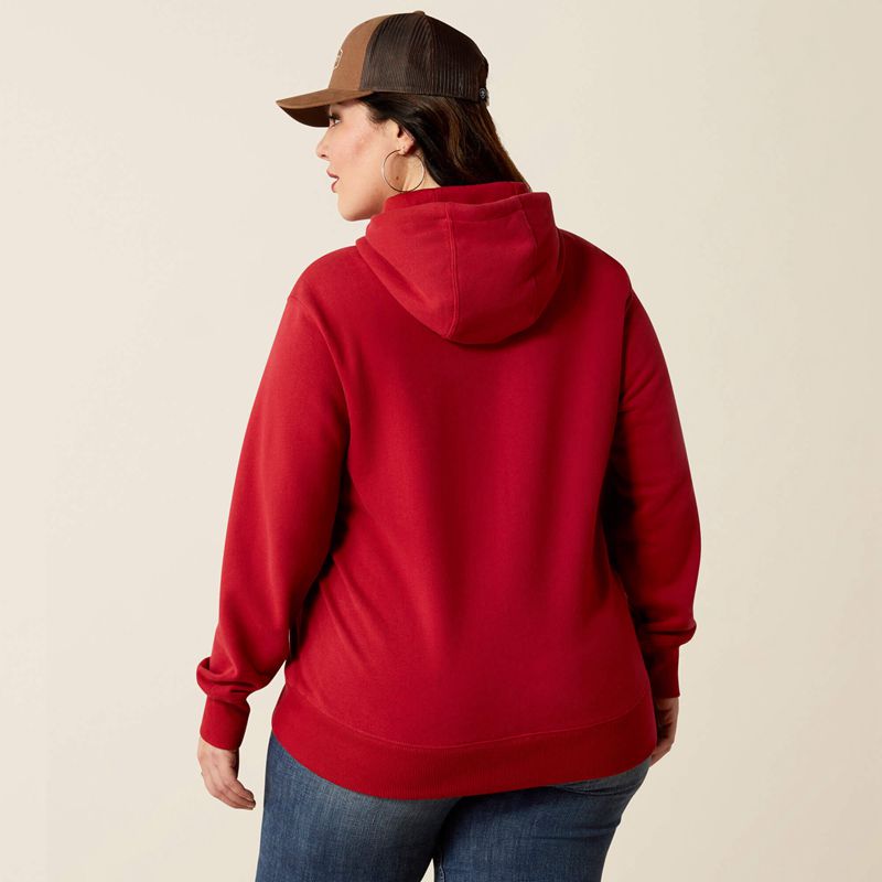 Ariat Ranch Goods Hoodie Czerwone Polska | IYEWLA-983