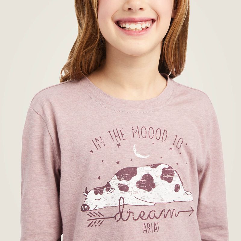 Ariat Real Dreamin Mood Shirt Różowe Polska | CNFIMY-089