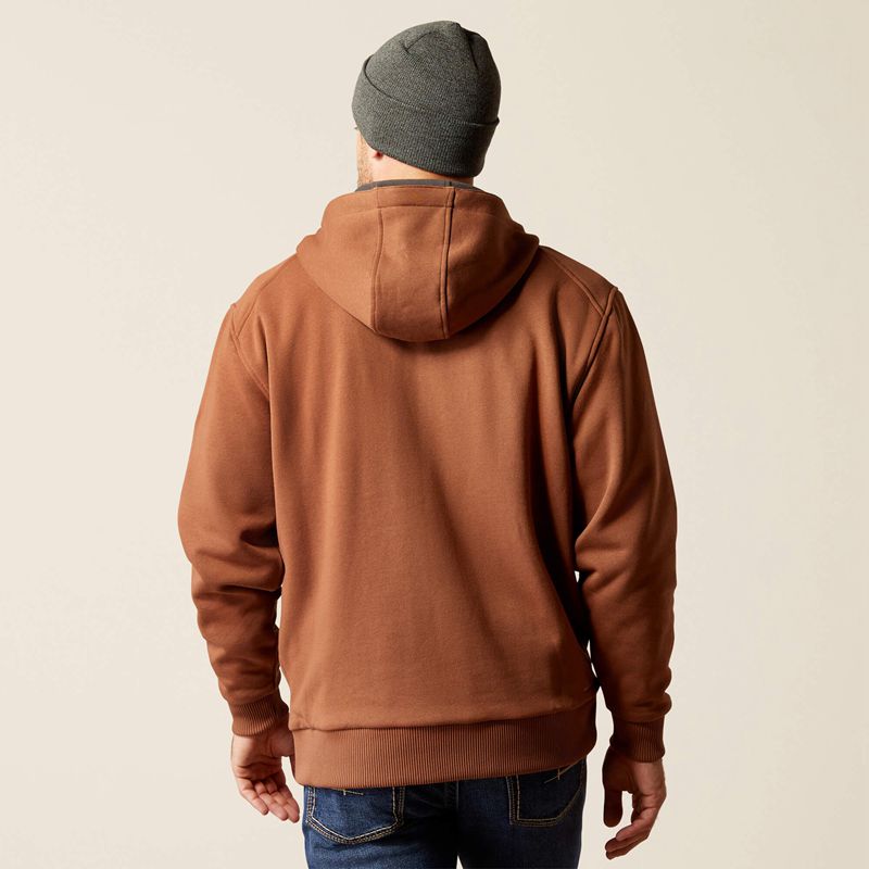 Ariat Rebar All-Weather Full Zip Hoodie Aztec Polska | OEZIGX-493