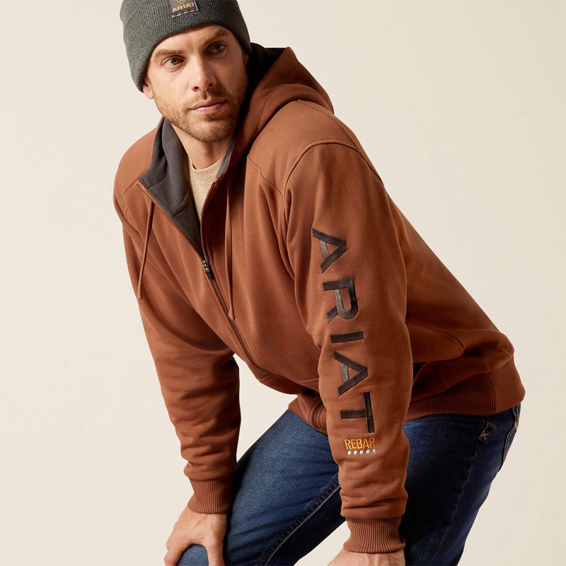 Ariat Rebar All-Weather Full Zip Hoodie Aztec Polska | OEZIGX-493