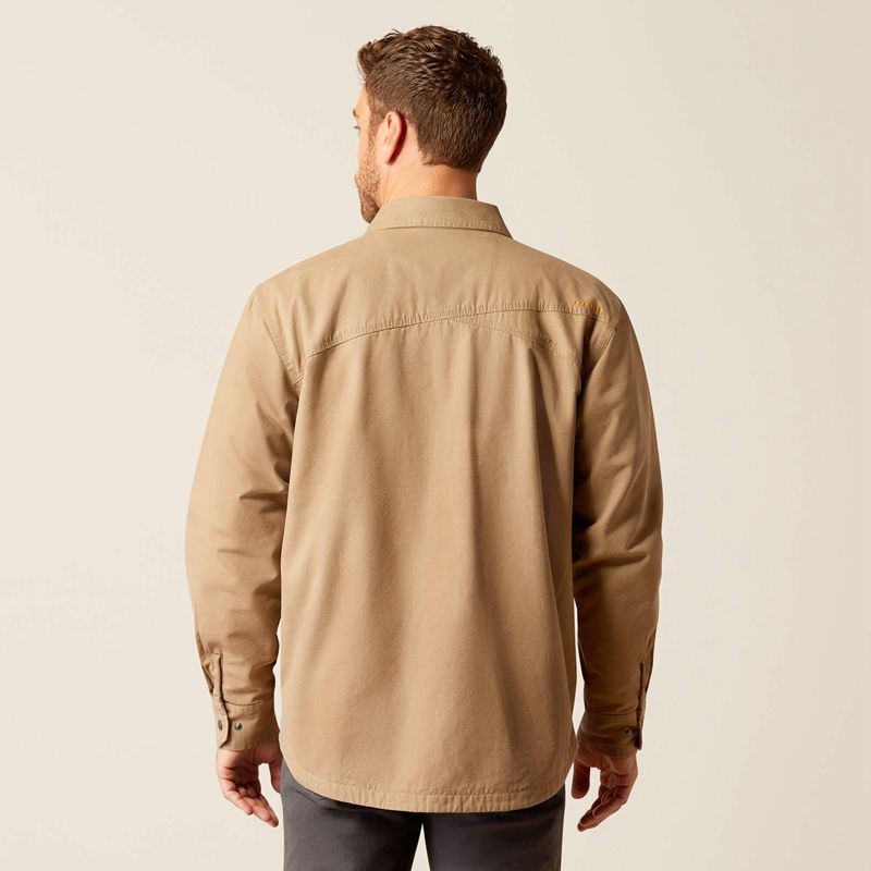 Ariat Rebar Canvas Shirt Jacket Khaki Polska | ZRWJQM-714