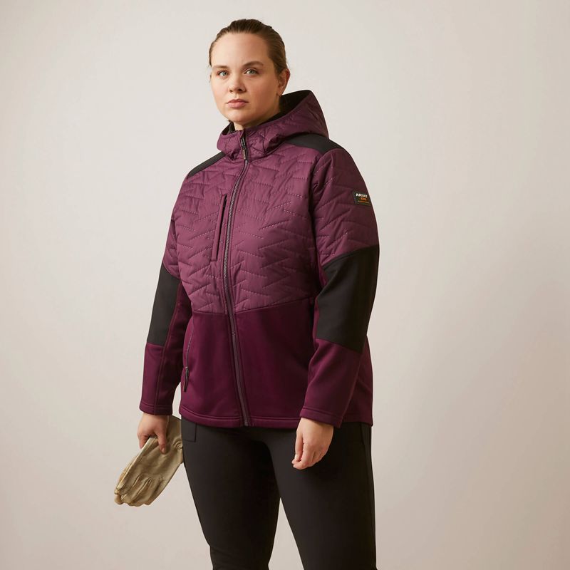 Ariat Rebar Cloud 9 Insulated Jacket Fioletowe Polska | NDIYLZ-938