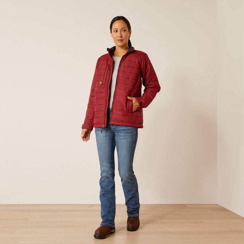 Ariat Rebar Cordura Ripstop Lightweight Insulated Jacket Cabernet Polska | PGDUVC-692