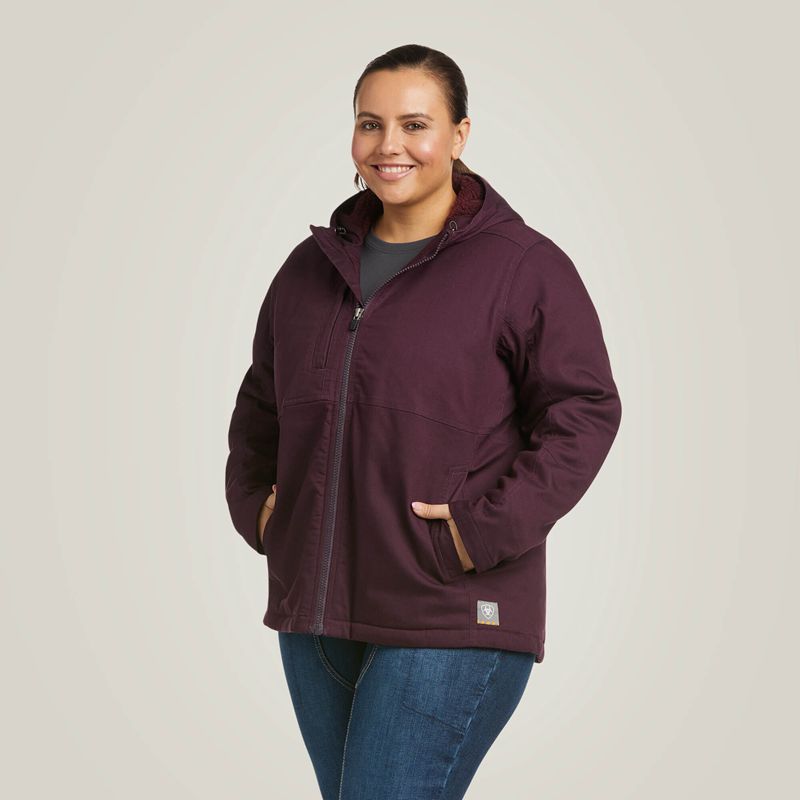 Ariat Rebar Duracanvas Insulated Jacket Plum Perfect Polska | TSBMCD-763