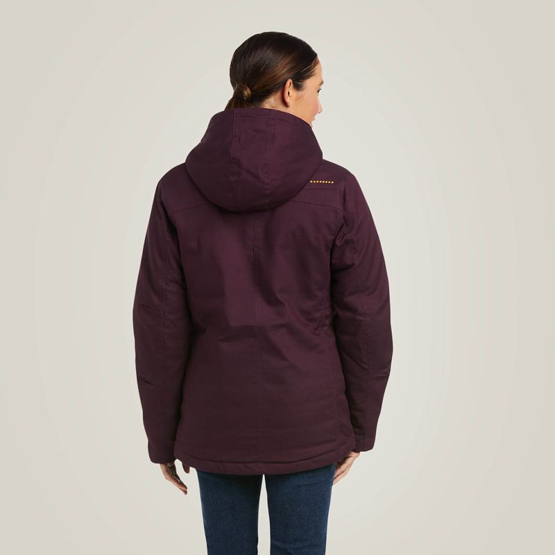 Ariat Rebar Duracanvas Insulated Jacket Plum Perfect Polska | TSBMCD-763