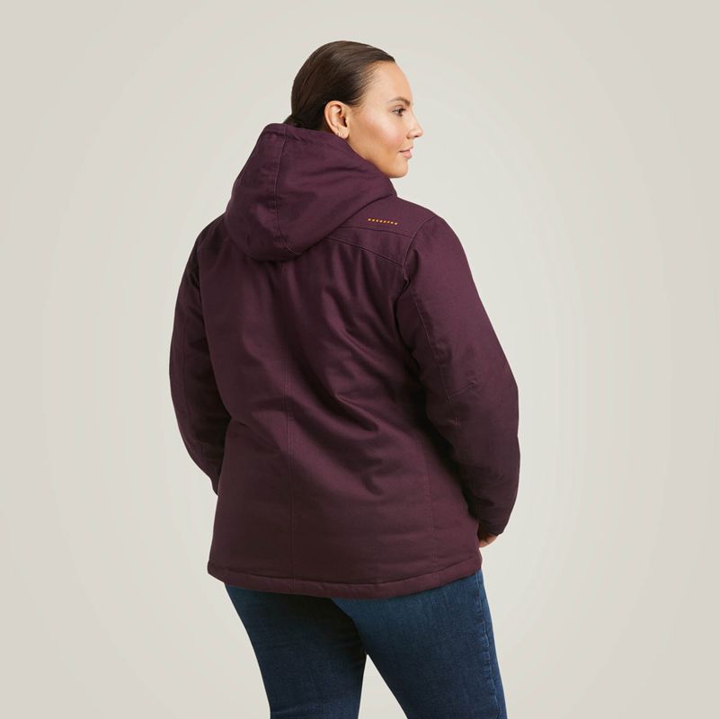 Ariat Rebar Duracanvas Insulated Jacket Plum Perfect Polska | TSBMCD-763