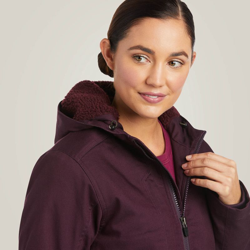 Ariat Rebar Duracanvas Insulated Jacket Plum Perfect Polska | TSBMCD-763