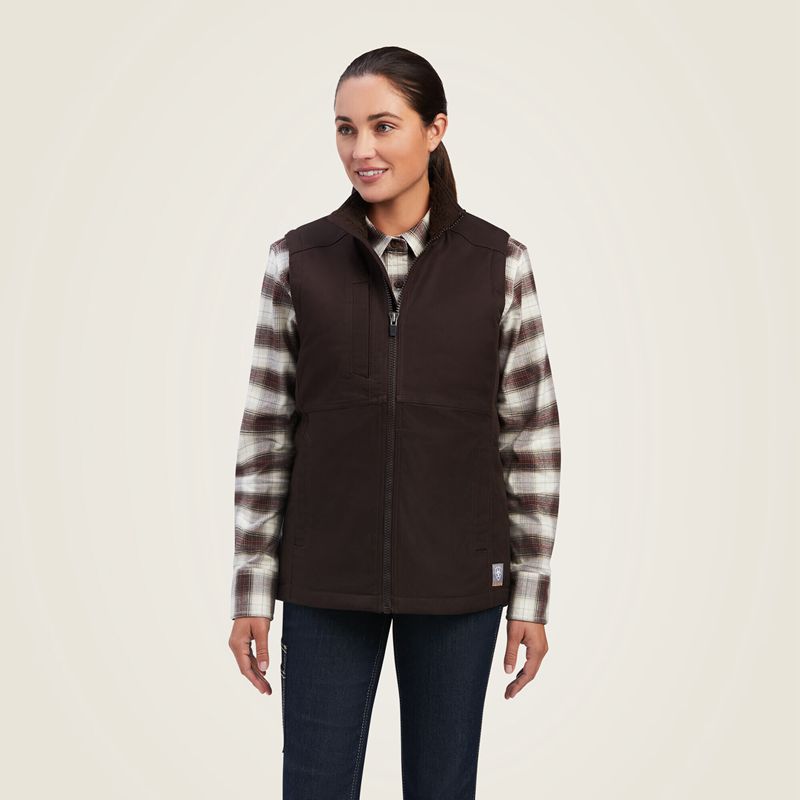 Ariat Rebar Duracanvas Insulated Vest Mole Polska | IURMOW-253