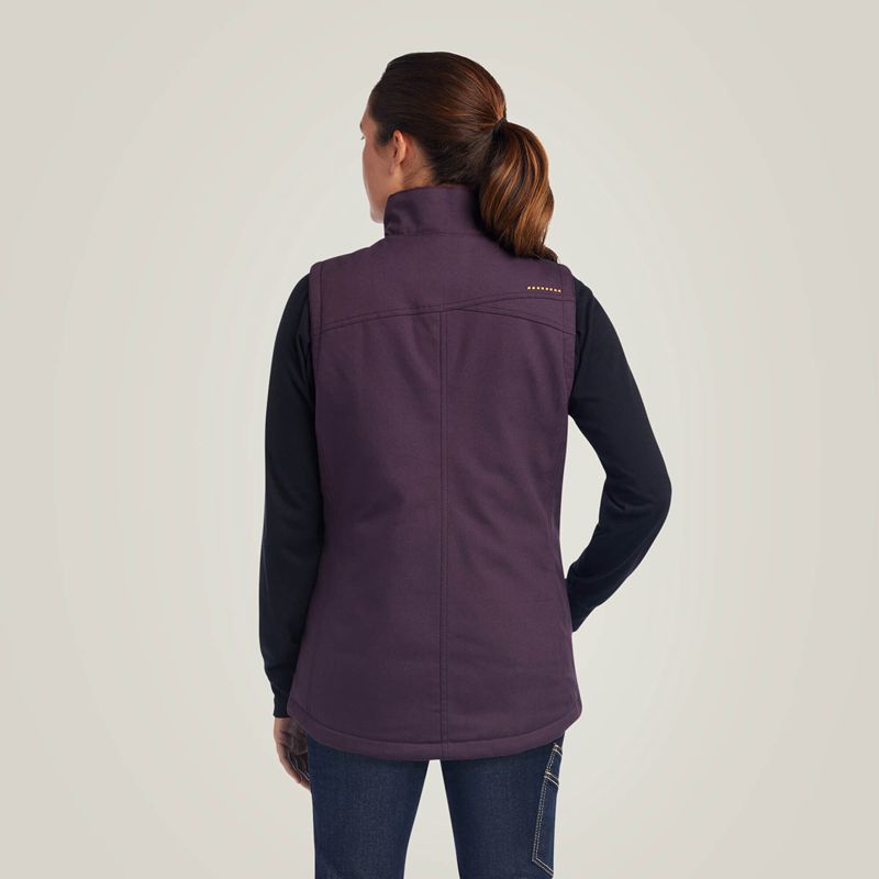 Ariat Rebar Duracanvas Insulated Vest Plum Perfect Polska | RWOYPT-276