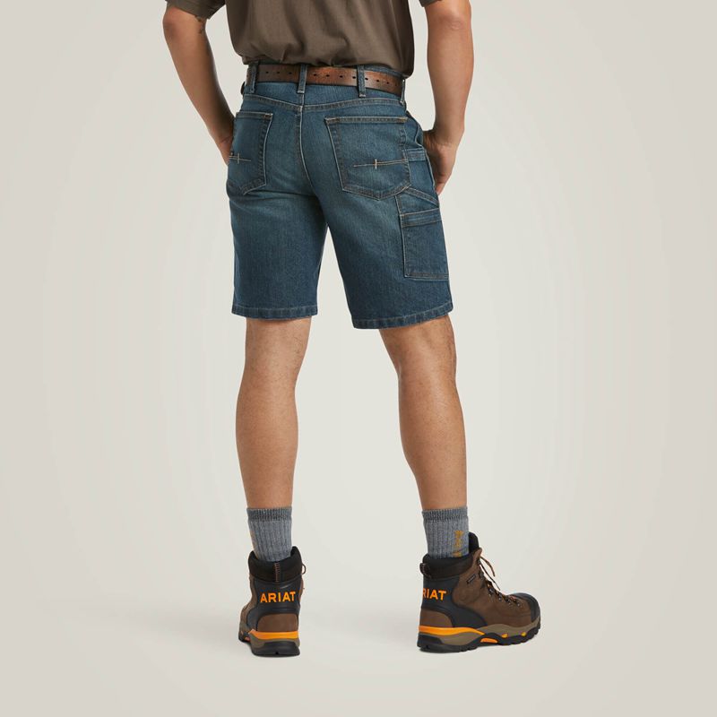 Ariat Rebar Durastretch Denim Utility Short Phantom Polska | OTUNQC-164