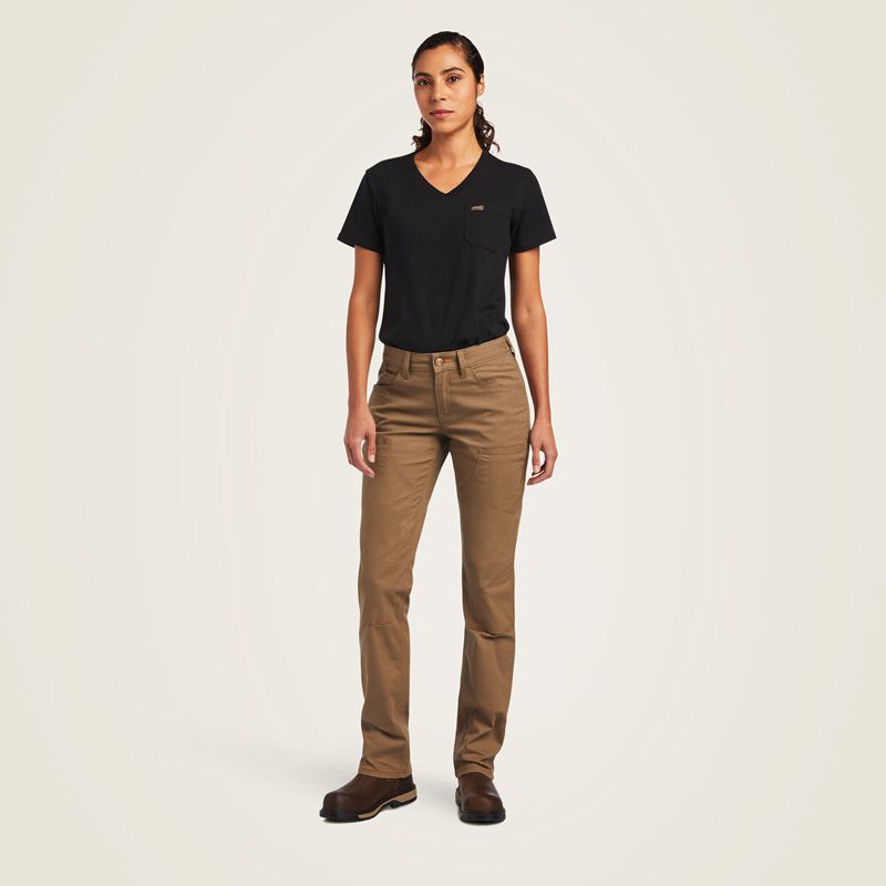 Ariat Rebar Durastretch Made Tough Double Front Pant Khaki Polska | PWXSLC-683