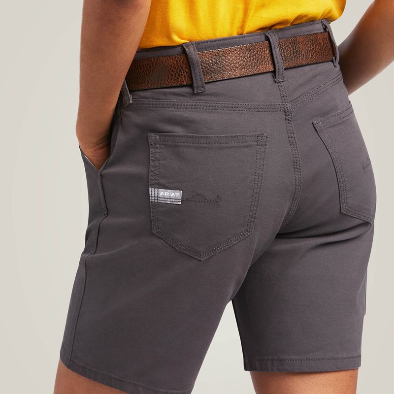 Ariat Rebar Durastretch Made Tough Short Szare Polska | GCMJKL-890