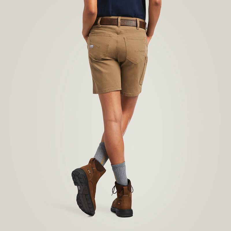 Ariat Rebar Durastretch Made Tough Short Khaki Polska | SMJFWX-249