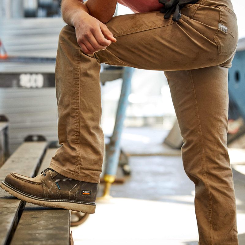 Ariat Rebar Durastretch Made Tough Straight Leg Pant Khaki Polska | YARMZC-905