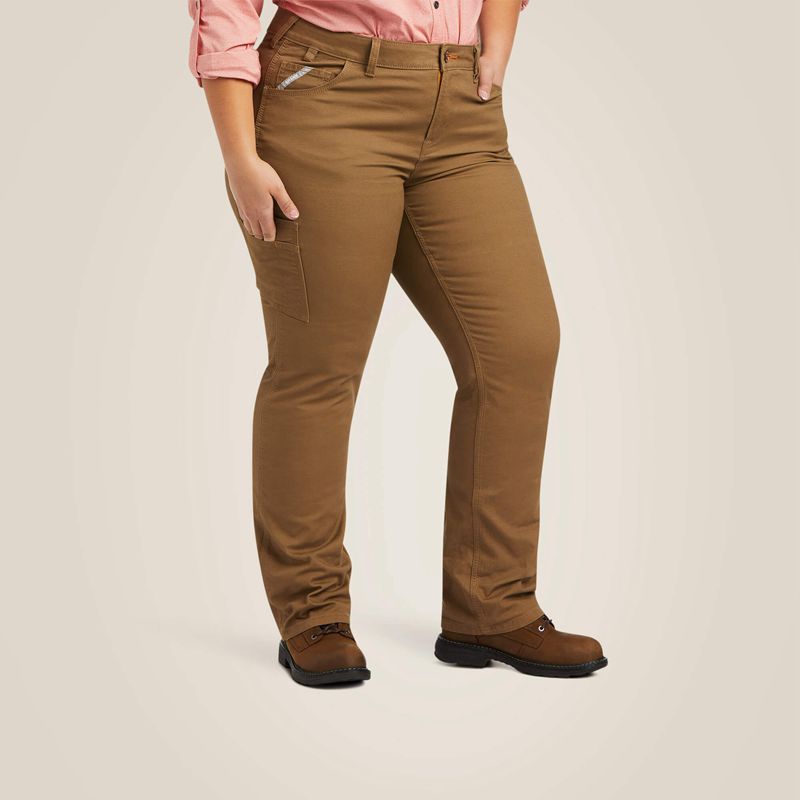 Ariat Rebar Durastretch Made Tough Straight Leg Pant Khaki Polska | YARMZC-905