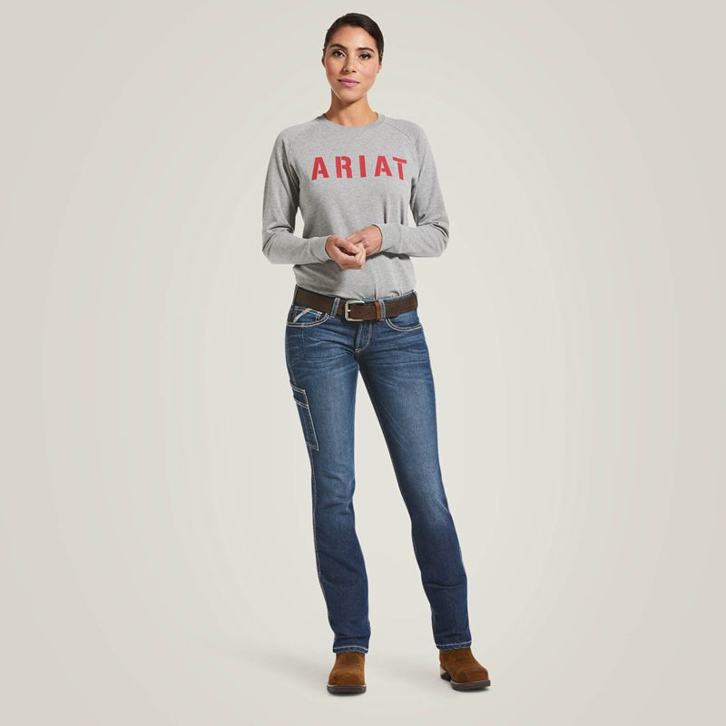 Ariat Rebar Durastretch Riveter Straight Leg Jean Nightride Polska | ZWBDKR-590