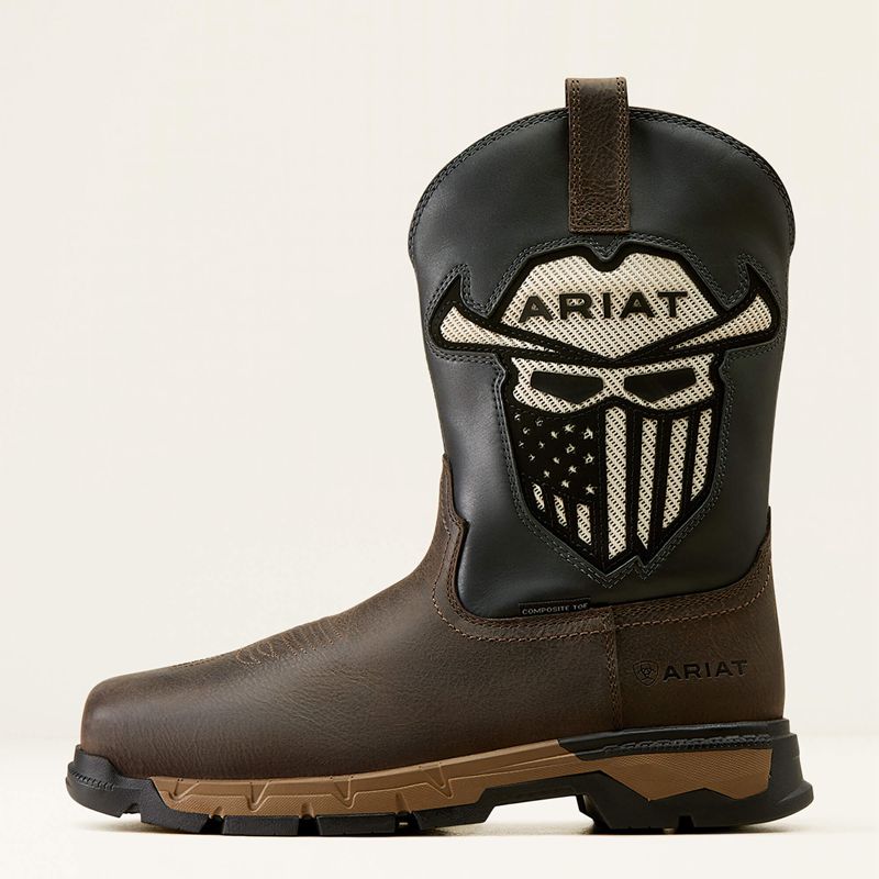 Ariat Rebar Flex Western Venttek Incognito Composite Toe Work Boot Iron Coffee/Storm Polska | NDWSXK-901