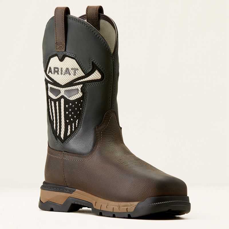 Ariat Rebar Flex Western Venttek Incognito Composite Toe Work Boot Iron Coffee/Storm Polska | NDWSXK-901