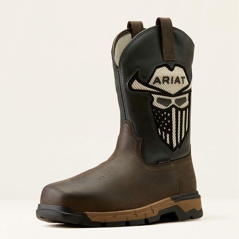 Ariat Rebar Flex Western Venttek Incognito Composite Toe Work Boot Iron Coffee/Storm Polska | NDWSXK-901