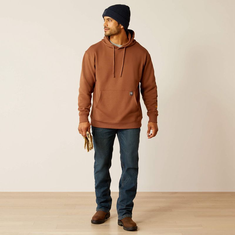 Ariat Rebar Graphic Hoodie Aztec/Coffee Bean Polska | AICHFP-894