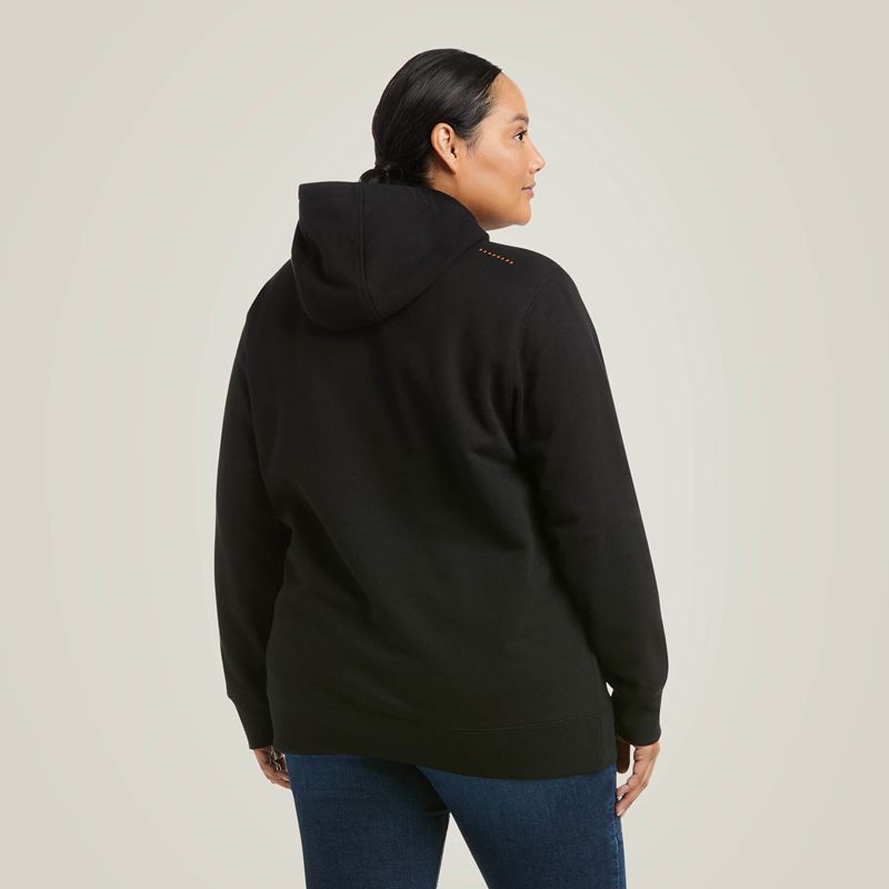 Ariat Rebar Graphic Hoodie Black/Purple Polska | OHYATX-628