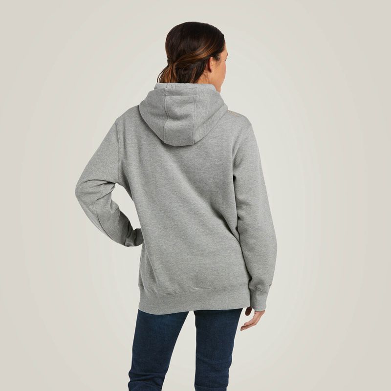 Ariat Rebar Graphic Hoodie Szare Polska | PVKANF-695