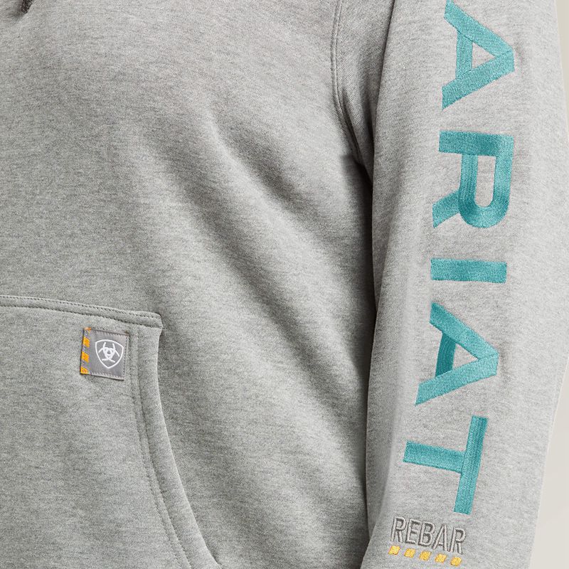 Ariat Rebar Graphic Hoodie Szare Polska | PVKANF-695