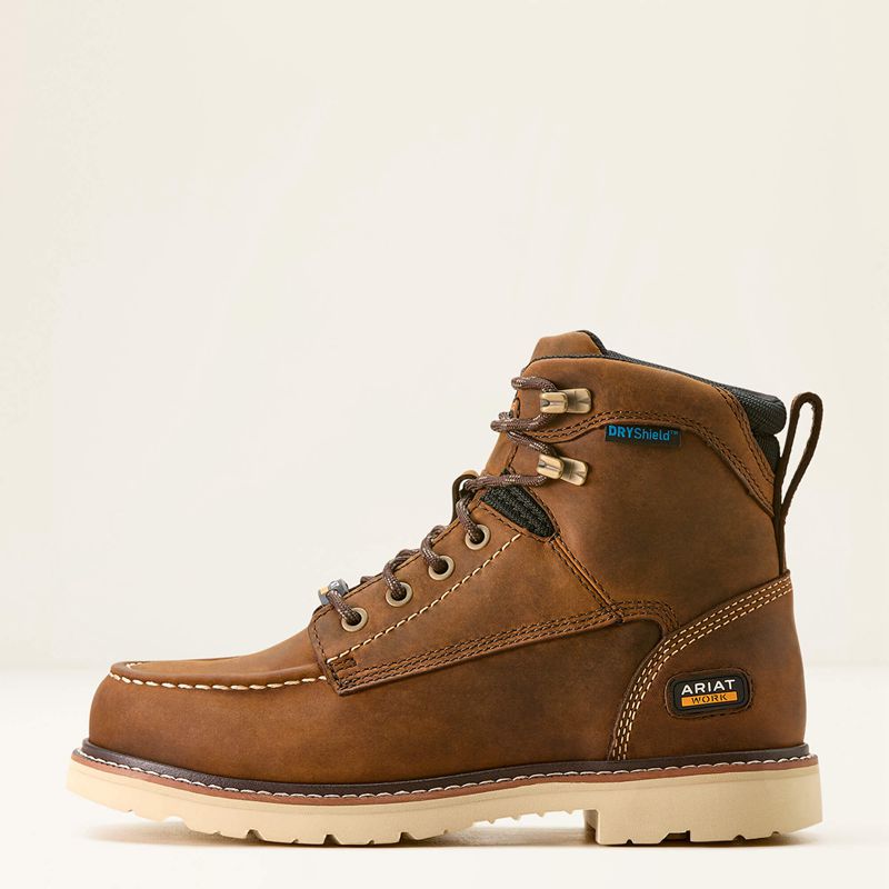 Ariat Rebar Lift Waterproof Work Boot Brązowe Polska | SDCGLI-265