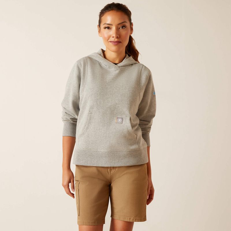 Ariat Rebar Lightweight Cropped Hoodie Szare Polska | UJHEKD-120