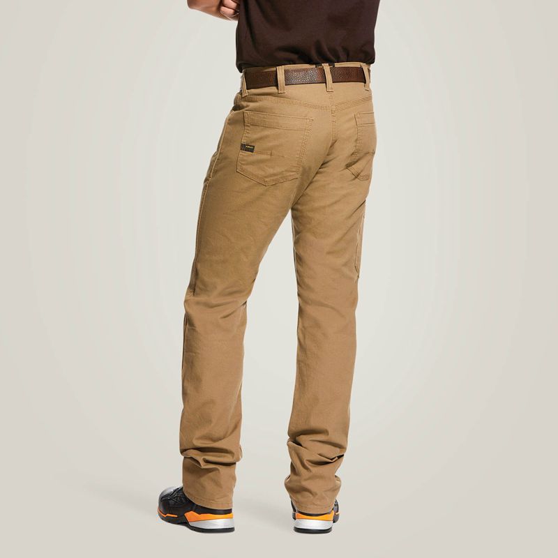 Ariat Rebar M4 Low Rise Durastretch Made Tough Stackable Straight Leg Pant Khaki Polska | UQSCYO-453