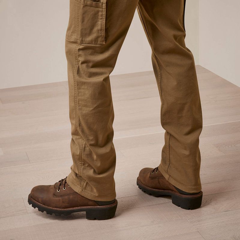 Ariat Rebar M4 Relaxed Made Tough Cargo Straight Pant Khaki Polska | JZGSRM-371