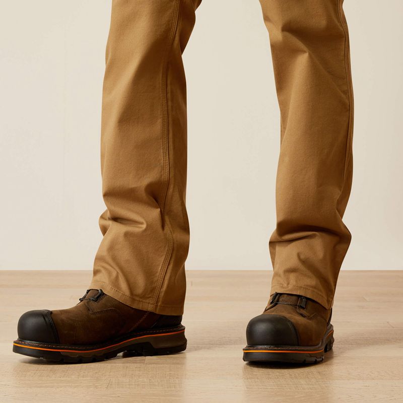 Ariat Rebar M5 Straight Durastretch Made Tough Straight Pant Khaki Polska | XMQHRT-205