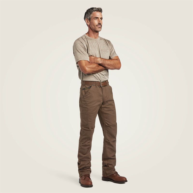 Ariat Rebar M5 Straight Durastretch Washed Twill Dungaree Straight Leg Pant Wren Polska | JZHVQC-250