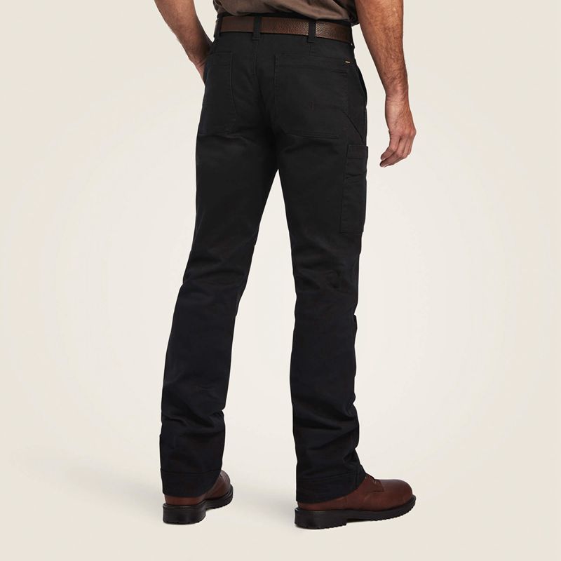 Ariat Rebar M5 Straight Durastretch Washed Twill Dungaree Straight Leg Pant Czarne Polska | TCYBWF-390