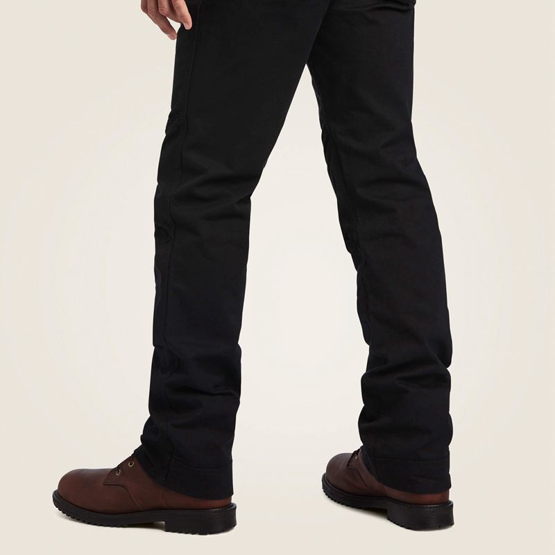 Ariat Rebar M5 Straight Durastretch Washed Twill Dungaree Straight Leg Pant Czarne Polska | TCYBWF-390