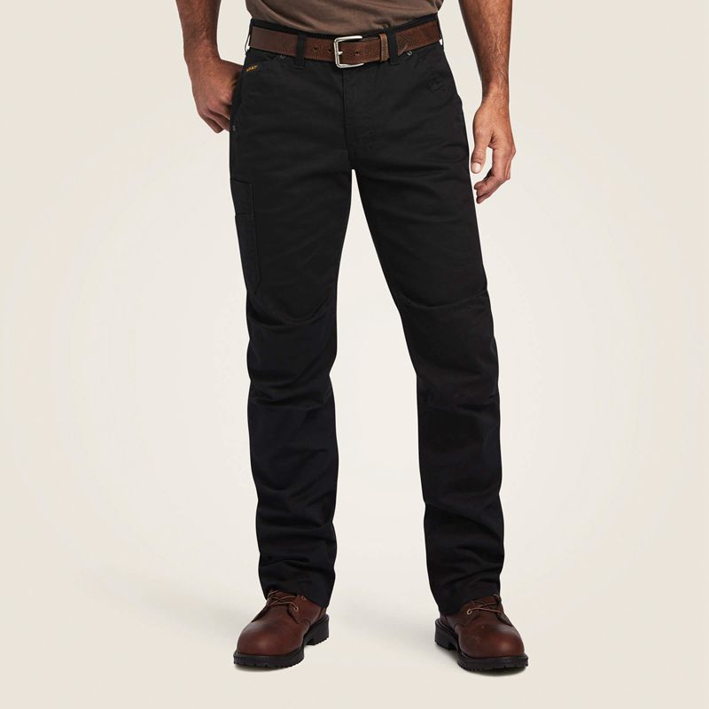 Ariat Rebar M5 Straight Durastretch Washed Twill Dungaree Straight Leg Pant Czarne Polska | TCYBWF-390