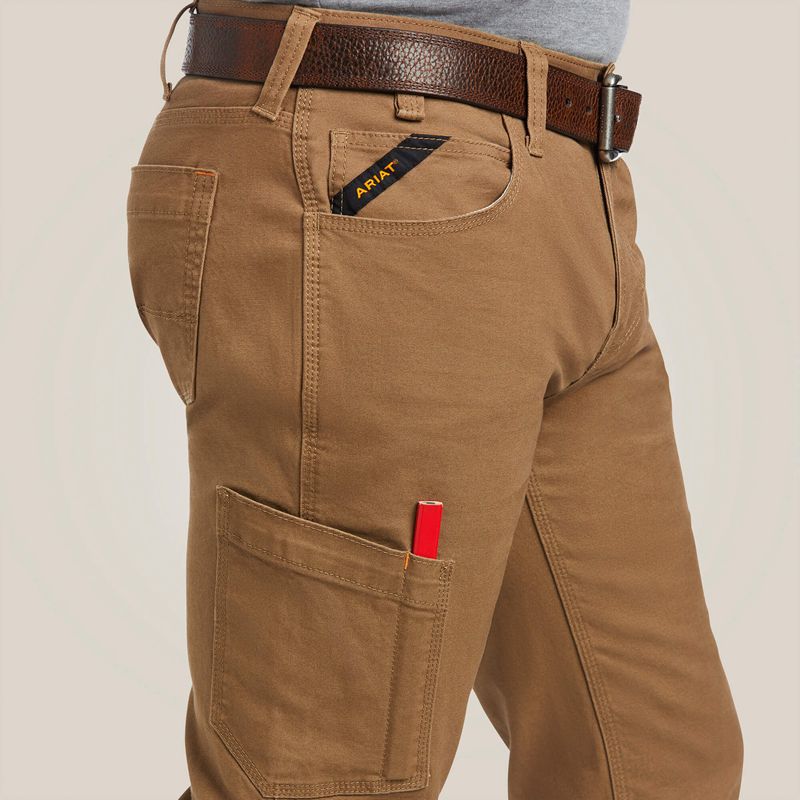 Ariat Rebar M7 Durastretch Made Tough Straight Pant Khaki Polska | PBNWUH-715