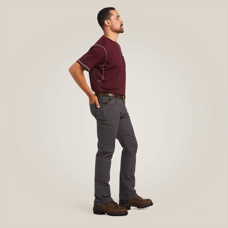 Ariat Rebar M7 Durastretch Made Tough Straight Pant Szare Polska | ZWFARI-840