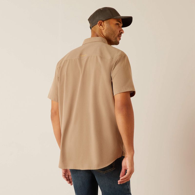 Ariat Rebar Made Tough 360 Airflow Work Shirt Khaki Polska | HYDCGT-483