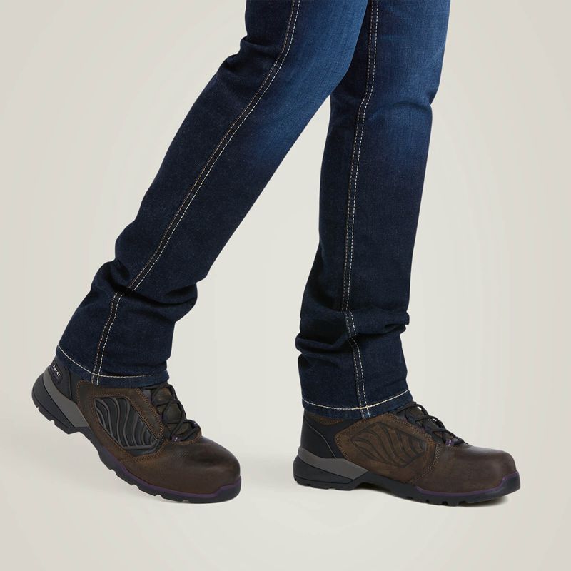 Ariat Rebar Perfect Rise Work Flex Riveter Slim Leg Jean Frances Polska | NISJEP-037