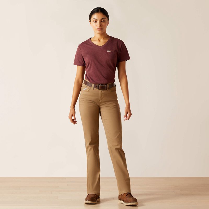 Ariat Rebar Pr Made Tough Straight Pant Khaki Polska | RYDQOV-359