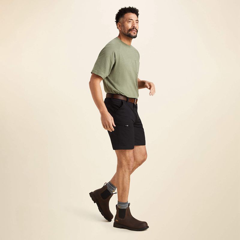 Ariat Rebar Workflow Ultralight Short Czarne Polska | XZQWHV-651