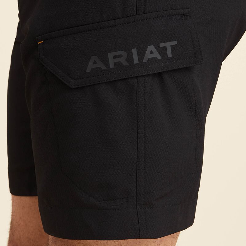 Ariat Rebar Workflow Ultralight Short Czarne Polska | XZQWHV-651