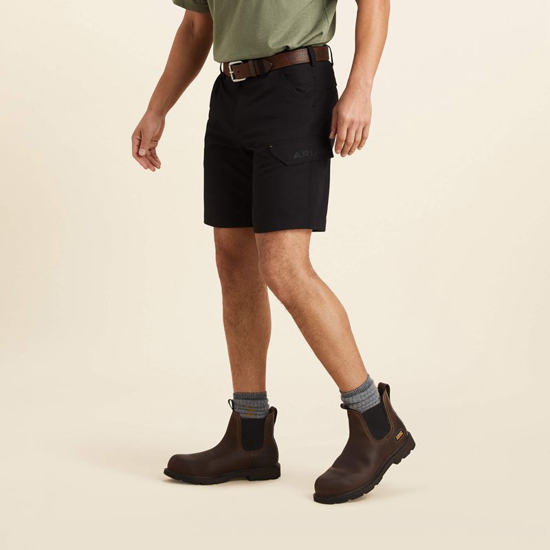 Ariat Rebar Workflow Ultralight Short Czarne Polska | XZQWHV-651